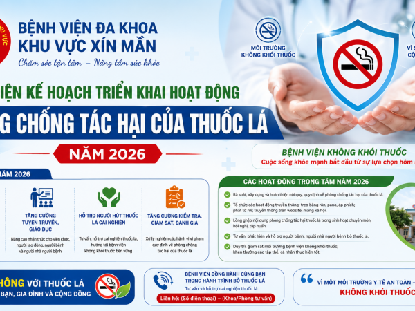 BỆNH VIỆN ĐA KHOA KHU VỰC XÍN MẦN TRIỂN KHAI KẾ HOẠCH PHÒNG, CHỐNG TÁC HẠI CỦA THUỐC LÁ NĂM 2026
