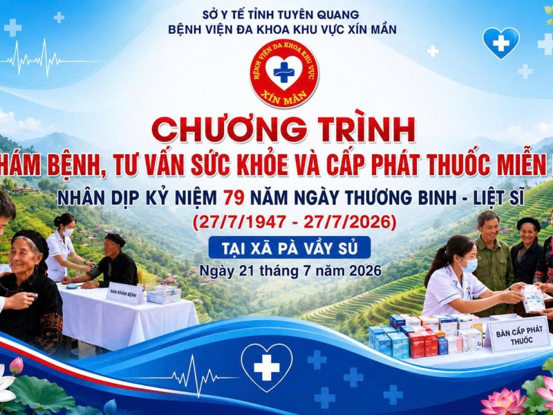CHƯƠNG TRÌNH KHÁM SỨC KHOẺ MIỄN PHÍ CHO NGƯỜI CÓ CÔNG VỚI CÁCH MẠNG, THƯƠNG BINH, BỆNH BINH NHÂN DỊP KỶ NIỆM 79 NĂM NGÀY THƯƠNG - LIỆT SỸ VÀ NGƯỜI CAO TUỔI